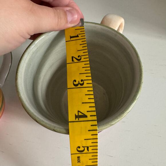 SET of 2 Patterned Heavier Weight Coffee Cups Mugs Tea Floral Polka Dot - Picture 11 of 14